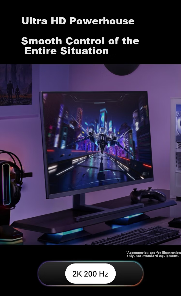 Huawei MateView GT 27-inch Monitor 2K 320Hz Speakers USB-C DP HDMI Rotatable Adjustable Wall-mount Hardware Low Blue Light Glacier White New Arrival 6