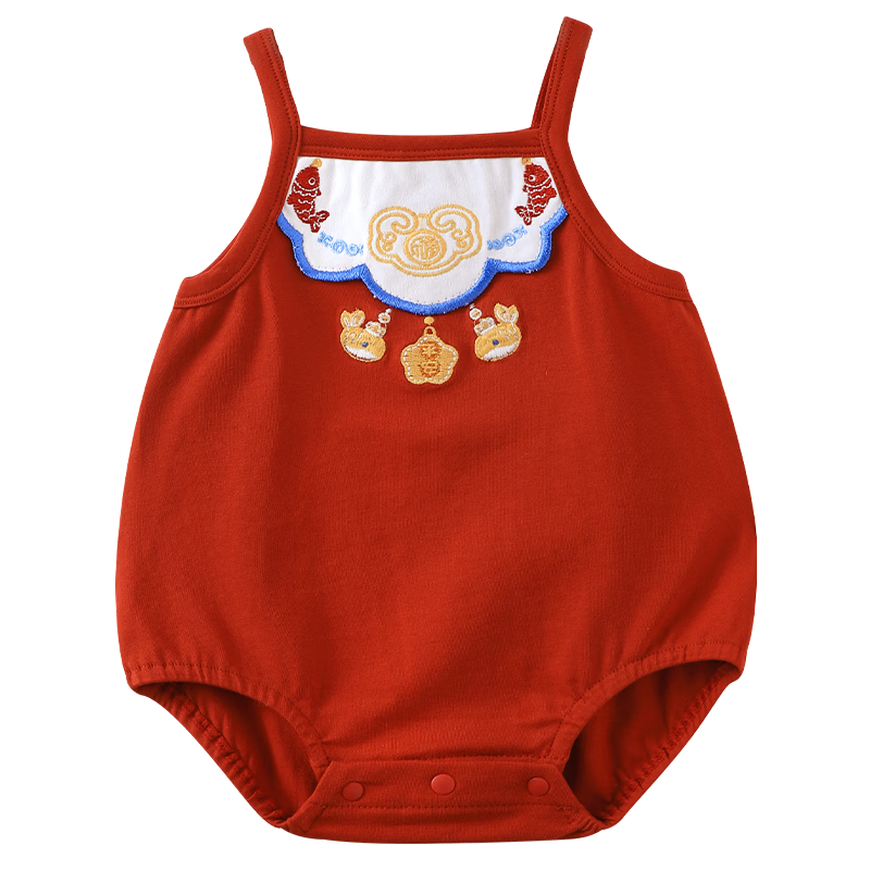 Youqi Baby Sleeveless Romper Infant One-Piece Summer Newborn First Birthday Gift Bodysuit Baby Crawling Suit