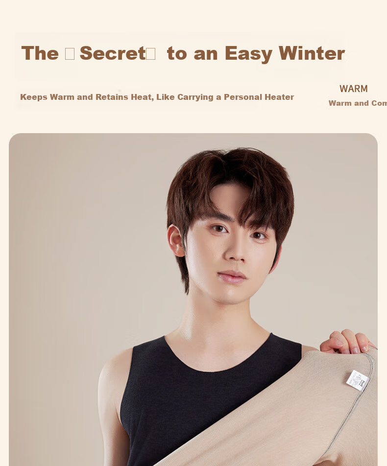 MiiOW Youth Thermal Vest Boys Teen High School Students De Rong Heat Wool Silk Inner Wear Autumn Winter 14