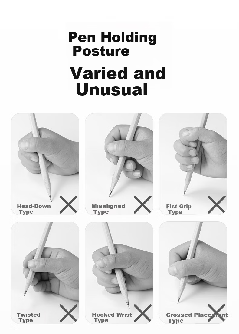 NUSIGN Black Wood Hole Pencil Children's Posture Correction Beginner Handwriting Triangular Anti-Bite Sticky Tip 10pcs NS781-HB [Popular Product] High-End Brand under Deli 2