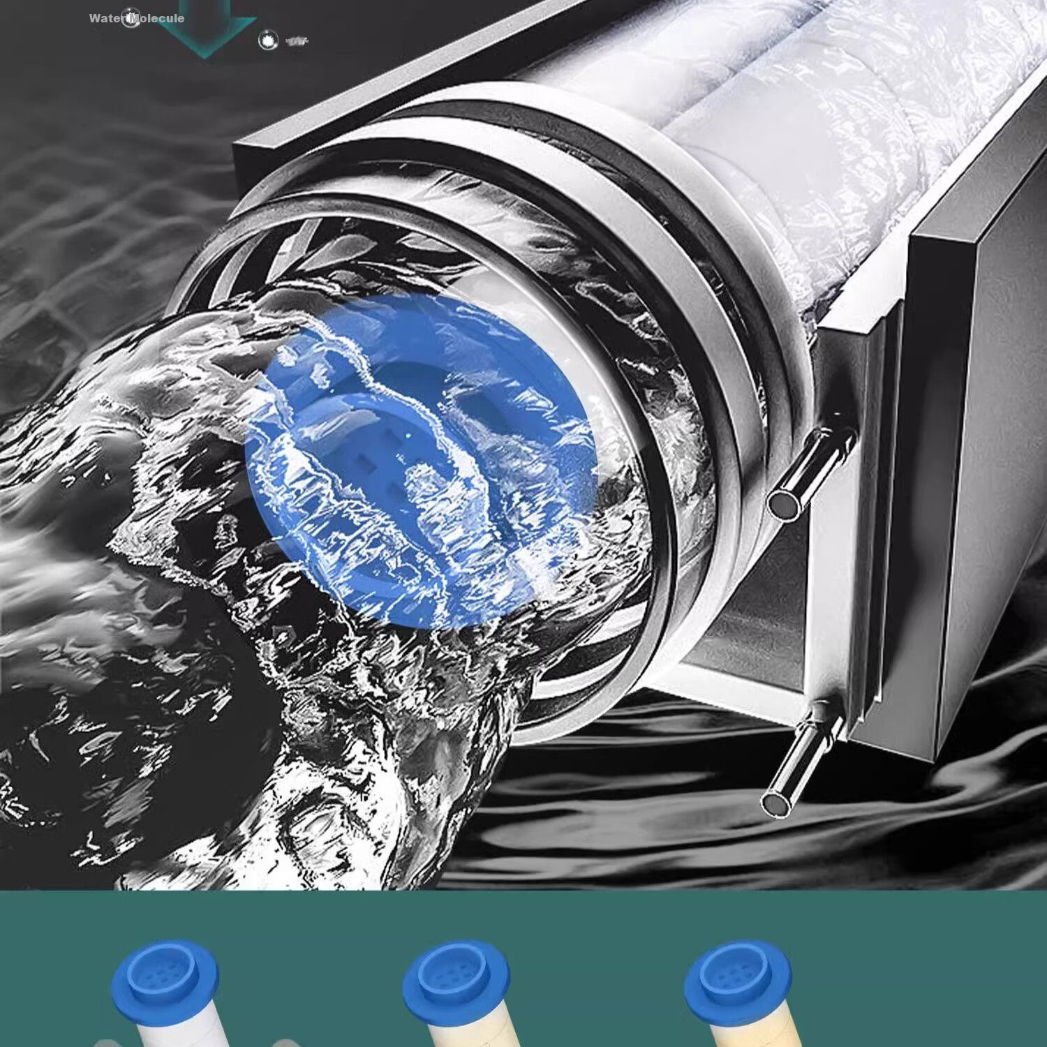 Del 28-Year Brand High-Pressure Shower Head Super Strong Water Flow Filtered Shower Head with Water Stop Function 9