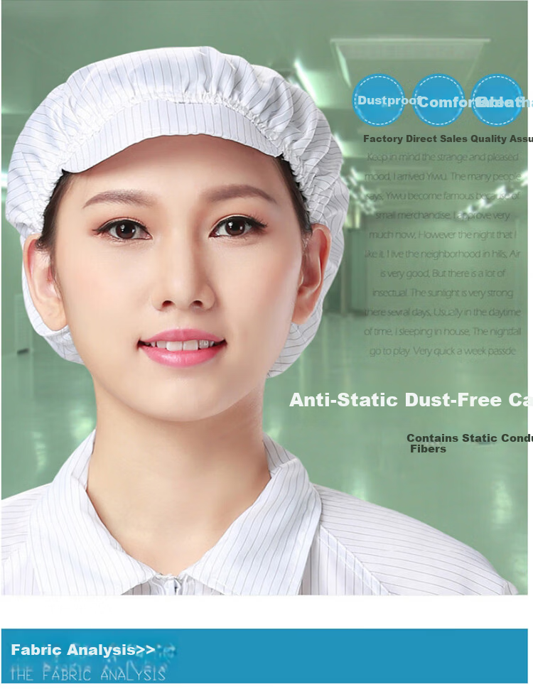 Houchuang Anti-Static Cap [Jingcang Delivery] Dust-Free Cleanroom Electronic Food Workshop Duckbill Work Cap Blue (Small Cap) 5 Pieces 1