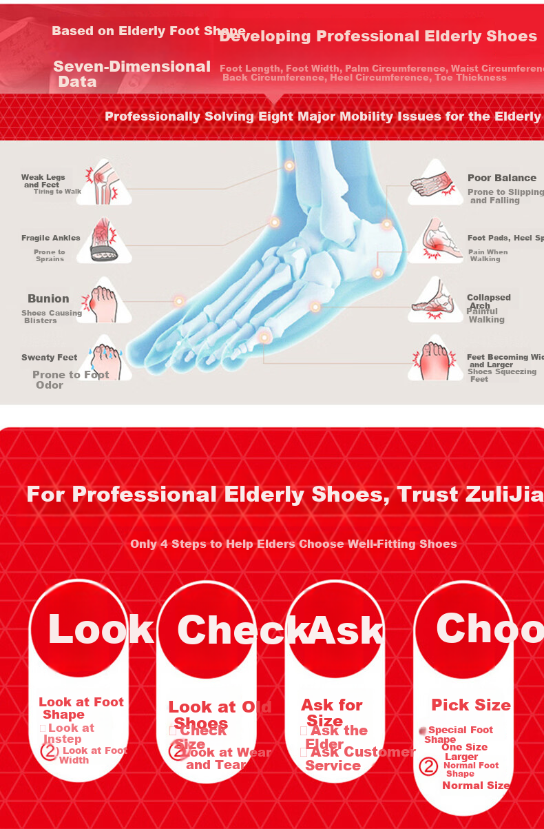 Zulijian Elderly Women's Shoes Lightweight Breathable Comfortable Walking Shoes Outdoor Sports Casual Shoes 9063 Black 38 9