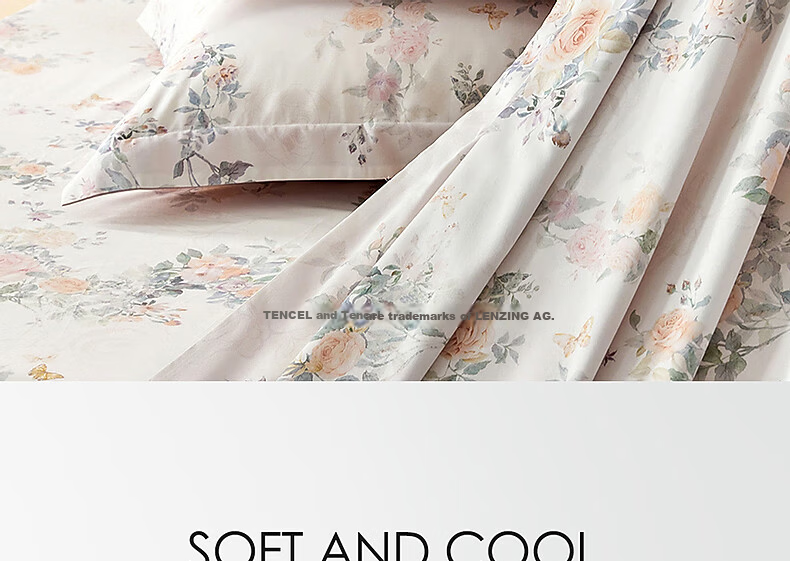 Shuixingjiafang Duvet Cover, 60 Count, Langjing Tencel™, Summer Cool Feeling Quilt Cover, Single Piece, Oversized, Double Bed Linen, 220x240 7