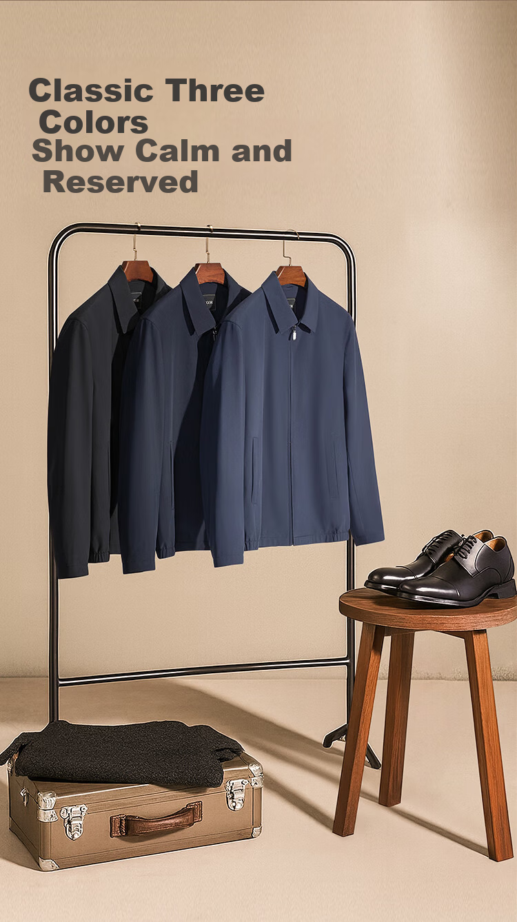Youngor 2026 New 3D Tailored Slim Fit Waterproof Classic Business Commuter Executive Lapel Jacket Men Navy M 8