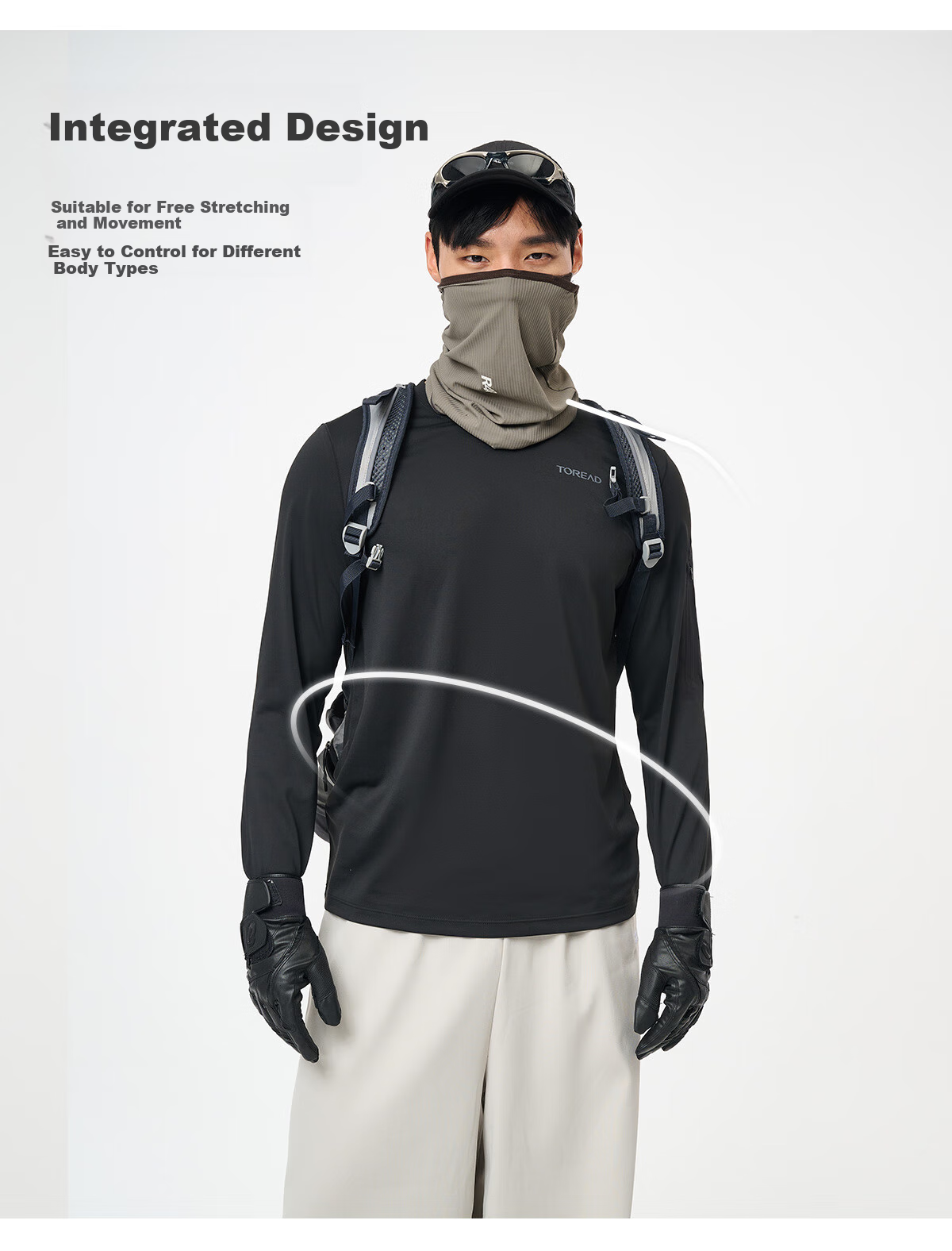 TOREAD Long-Sleeve T-Shirt, Spring And Summer Outdoor Sports Men's Functional Top, Breathable Thin Undershirt, TAJJEN81818 3