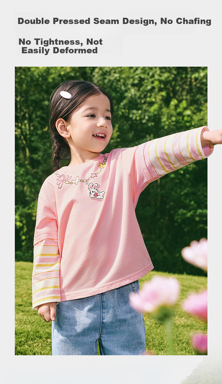 BALABALA 【balaOne】 Kids Long Sleeve T-Shirt Boys and Girls 2026 Spring Cotton Top 6