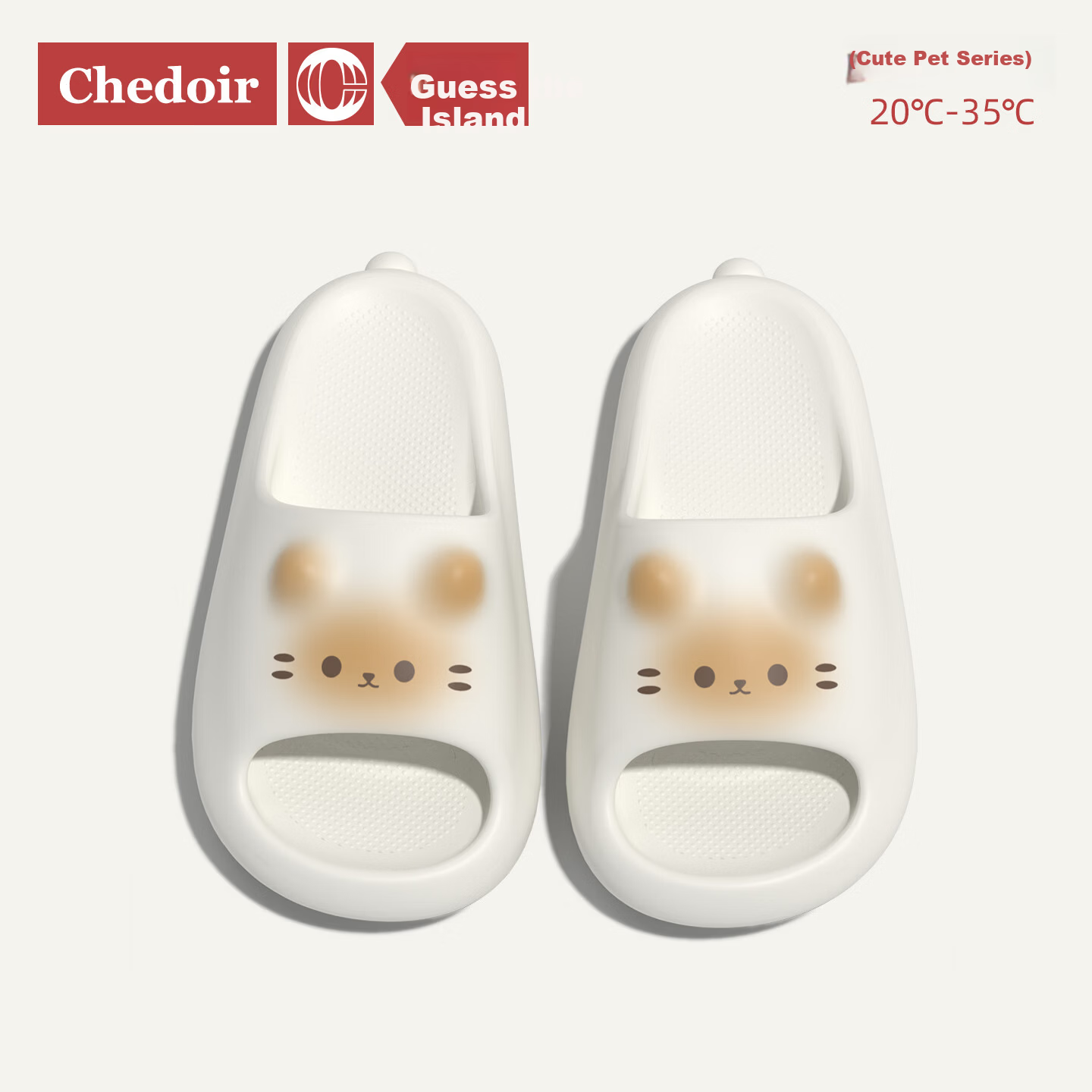 Chedoir Cute Cat Slippers for Women Summer Indoor Non-Slip EVA Arch Support Couple Outdoor Slippers