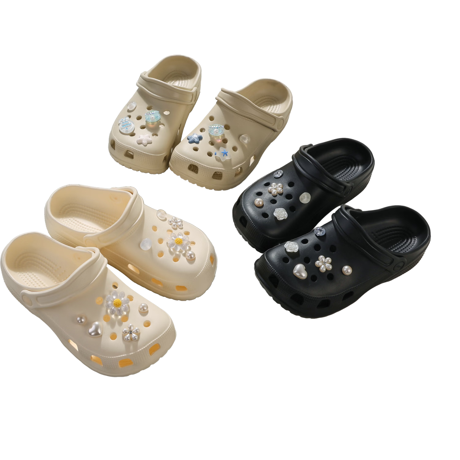 Mercury Home Textiles Hole Shoes Accessories [Little Daisy] Detachable DIY Shoe Buckle Flower Decoration Buckle