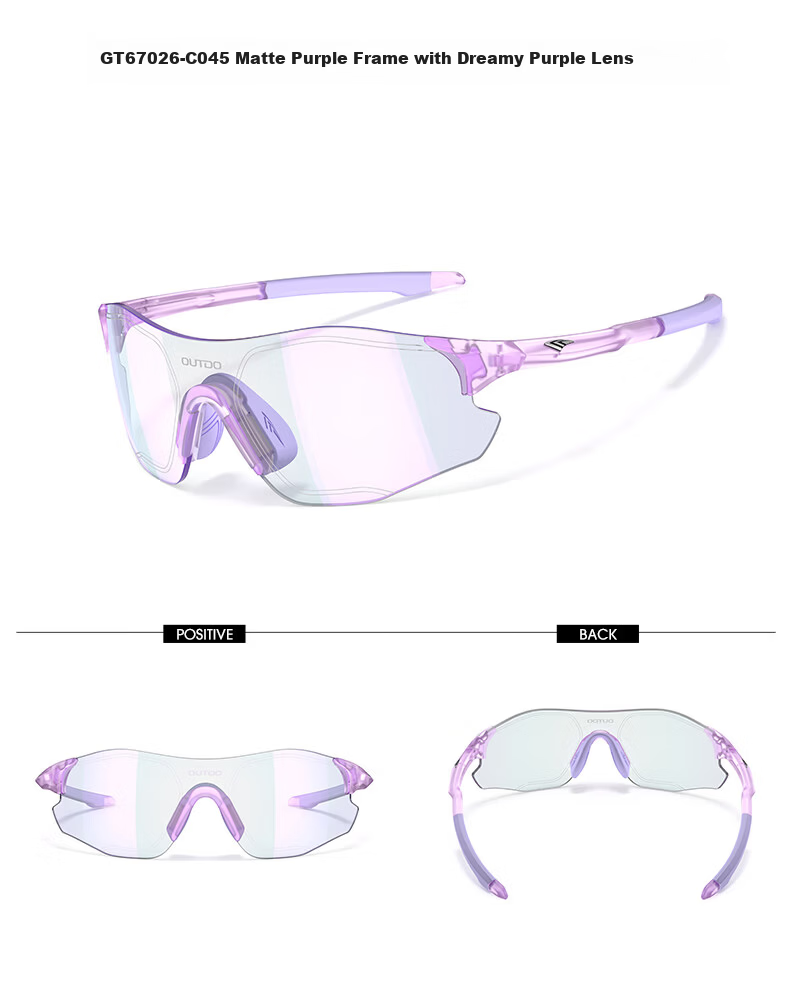 OUTDO Marathon Running Protective Sports Sunglasses Photochromic Unisex Sunglasses 67026-26 17