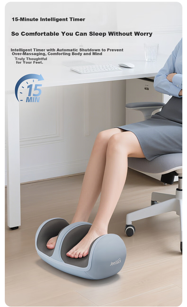 Jeeback Spine Comfort Leg Massager Calf Massager Kneading Heat Foot Therapy Machine Practical Birthday Gift for Parents Elders Boyfriend Girlfriend Students Back to School Season 12