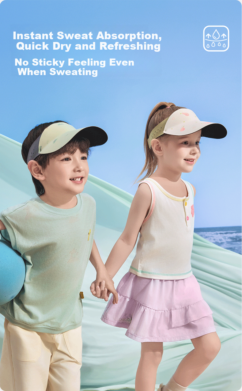 Lemon Baby Kids Sun Protection Hat Boys Girls Sports Open-Top Sun Hat Baby Child Sunshade Cap 10