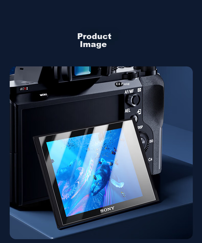 BIAZE Screen Protector for Sony A7C2 A7M4 A6700 Tempered Glass Film 2-Pack for A7C II ZVE1 ZV-E1L XJM1 Camera Screen 7