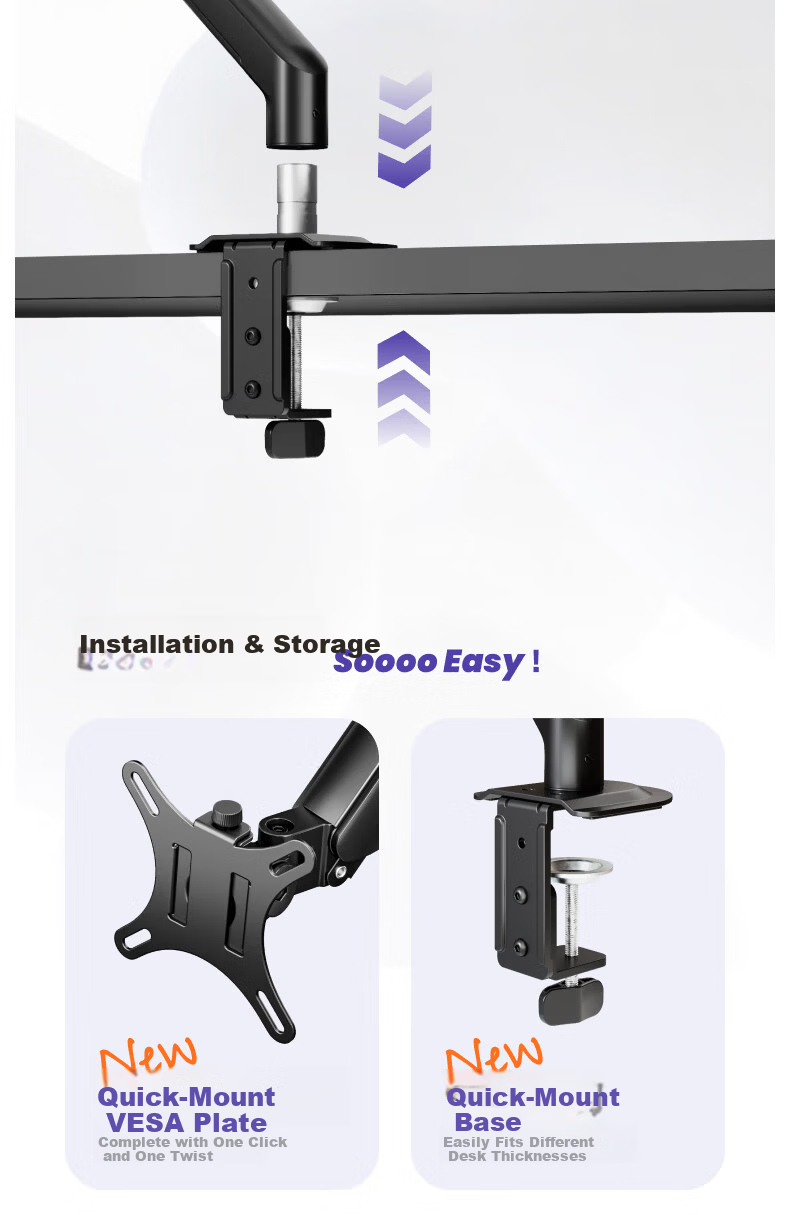 Brateck Beihu Laptop Stand Notebook Computer Stand Monitor Arm Mechanical Arm Floating Bracket Riser E350ez Obsidian Black + APE40 9