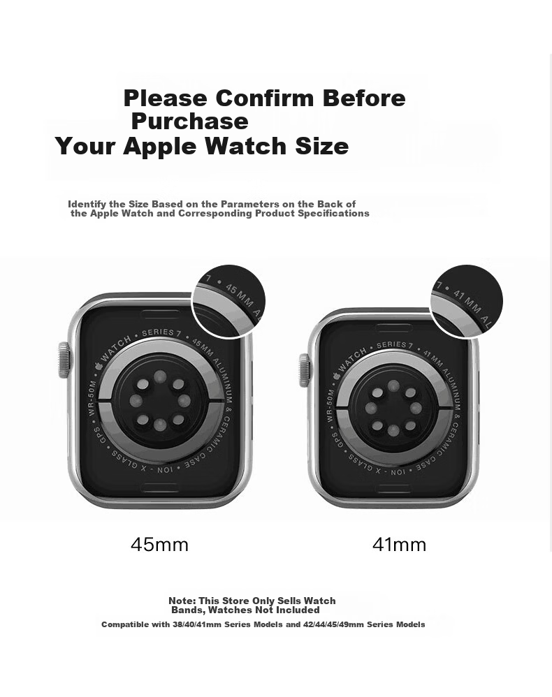Kewo [Best Seller 10K+] Silicone Magnetic Loop Band for Apple Watch Series 11/10/9/8/7 Starlight Color 49/46/45/44MM 3