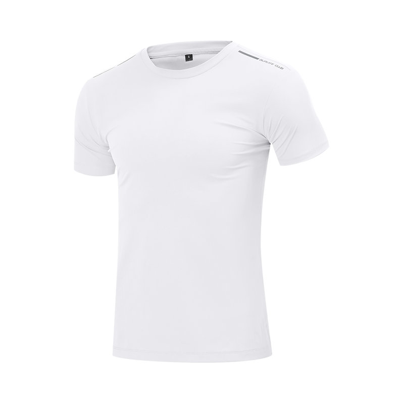 BURUITE Ice Silk Quick-Dry Sports Short Sleeve T-Shirt Men Outdoor Summer Lightweight Moisture-Wicking Breathable Running Shirt