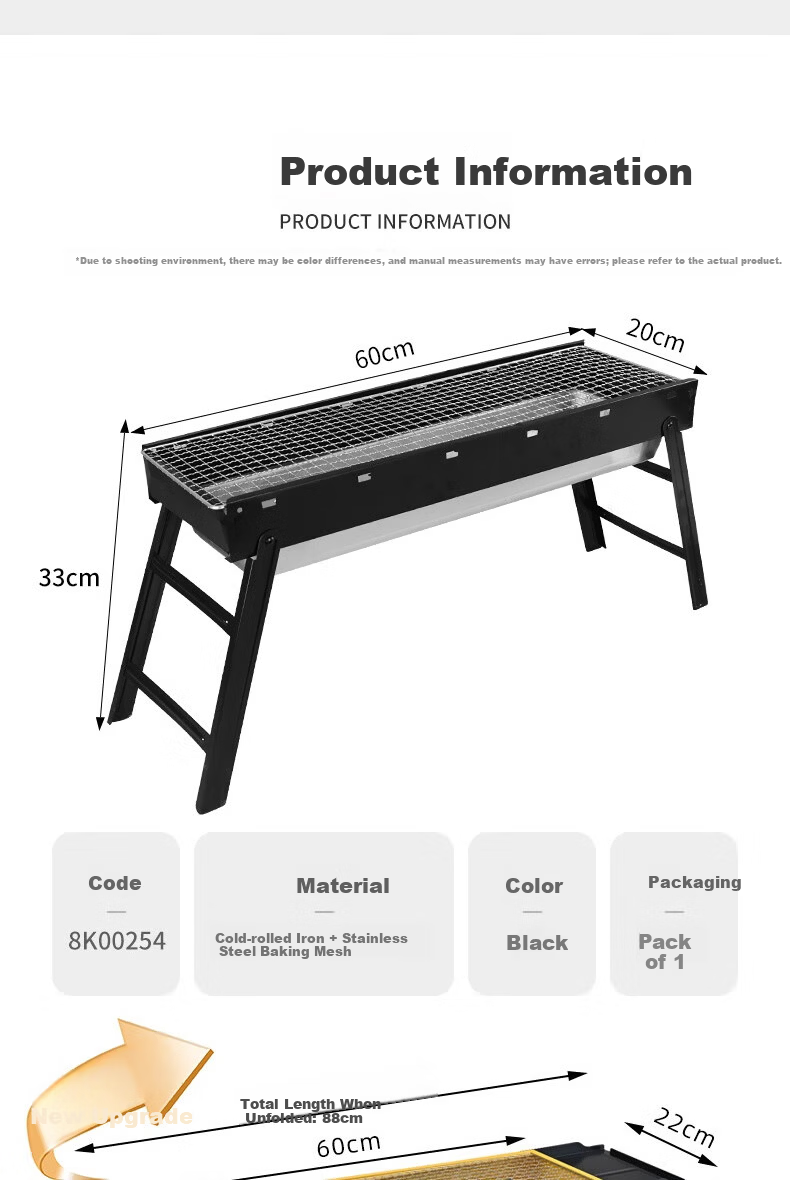 Ansell Stainless Steel Portable Detachable BBQ Grill Rack Oven Outdoor Skewer Stove Tea Boiling Mesh 8K00325 1