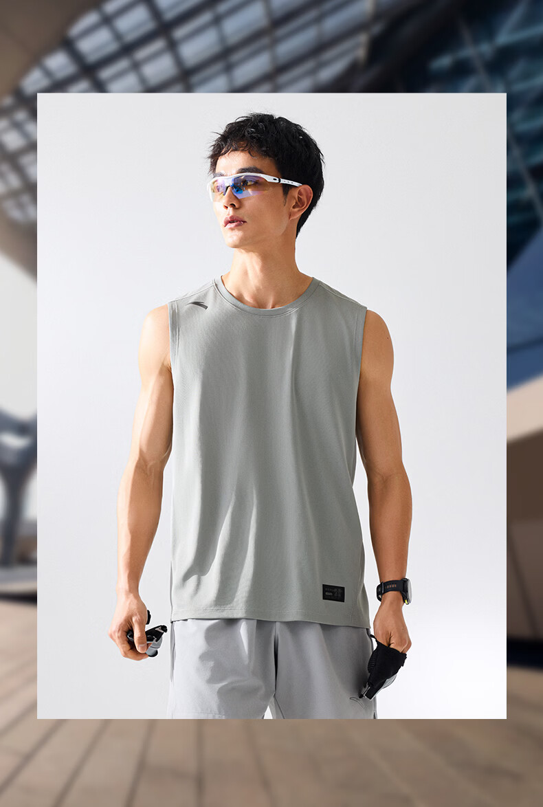 Anta Quick-Dry Vest | Men's Breathable Summer Fitness Sleeveless Basketball Training Tank Top Sports Vest 5