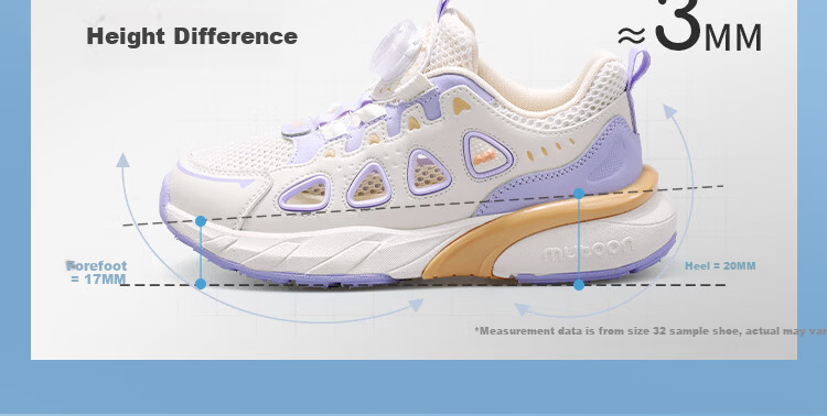 Mutong Kids Sports Shoes Boys Summer 26 Hollow Breathable Running Shoes Lightweight Shock Absorption Casual Shoes Girls Lilac Purple 32 9