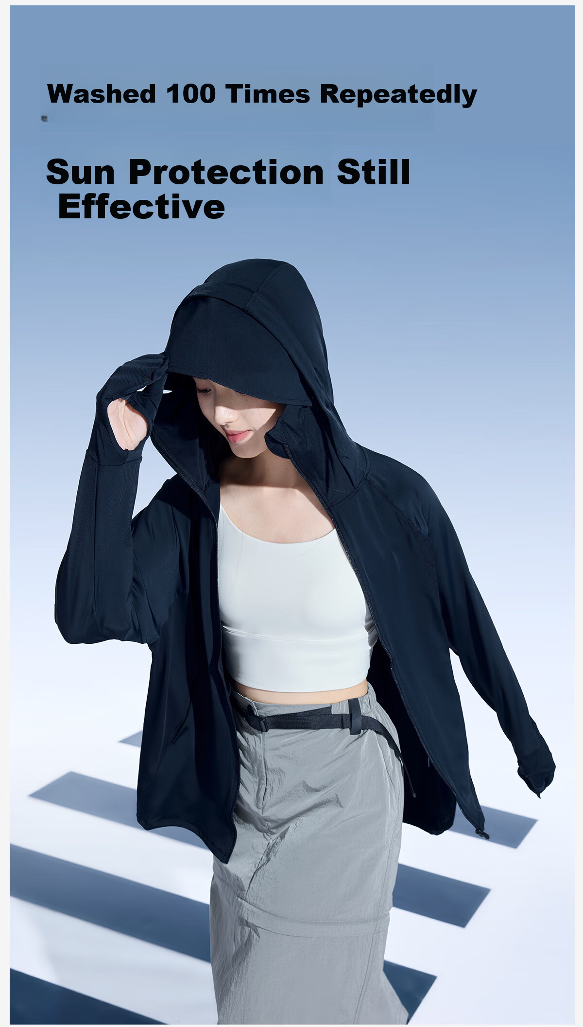 Moxun [Zhao Lusi Same Style] Summer Breathable Ice Titanium Yarn Ice Silk Cooling Outdoor Sun Protection Jacket 11
