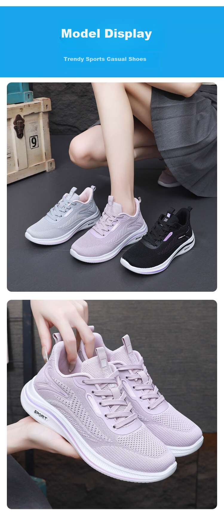 BURUIJING Women's Breathable Mom Sports Casual Shoes Non-slip Old Beijing Cloth Shoes 61129 Pink Size 40 10