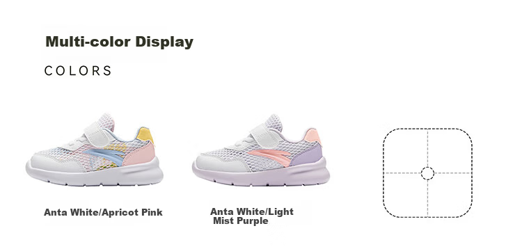 ANTA Toddler Shoes for Boys And Girls, 2026 Autumn Soft-Soled Breathable Mesh Sneakers, Infant And Children's Shoes, Energetic 22
