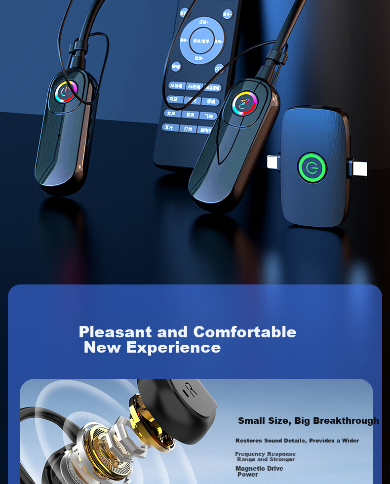 Cuckoo G20 Wireless Live Sound Card Set Headset Microphone Integrated Neckband Open Outdoor Internet Celebrity Singing Equipment Live Streaming 2
