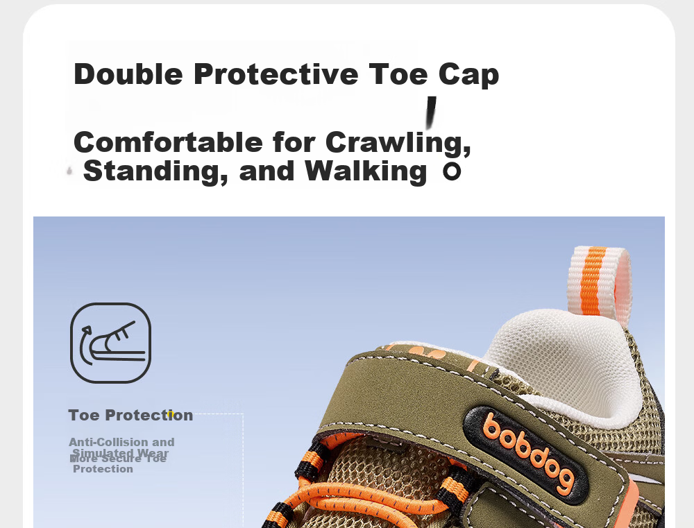 BOBDOG Toddler Baby First Walking Shoes Children's Sandals Infant Boys Girls Functional Shoes White Pink Size 25 11