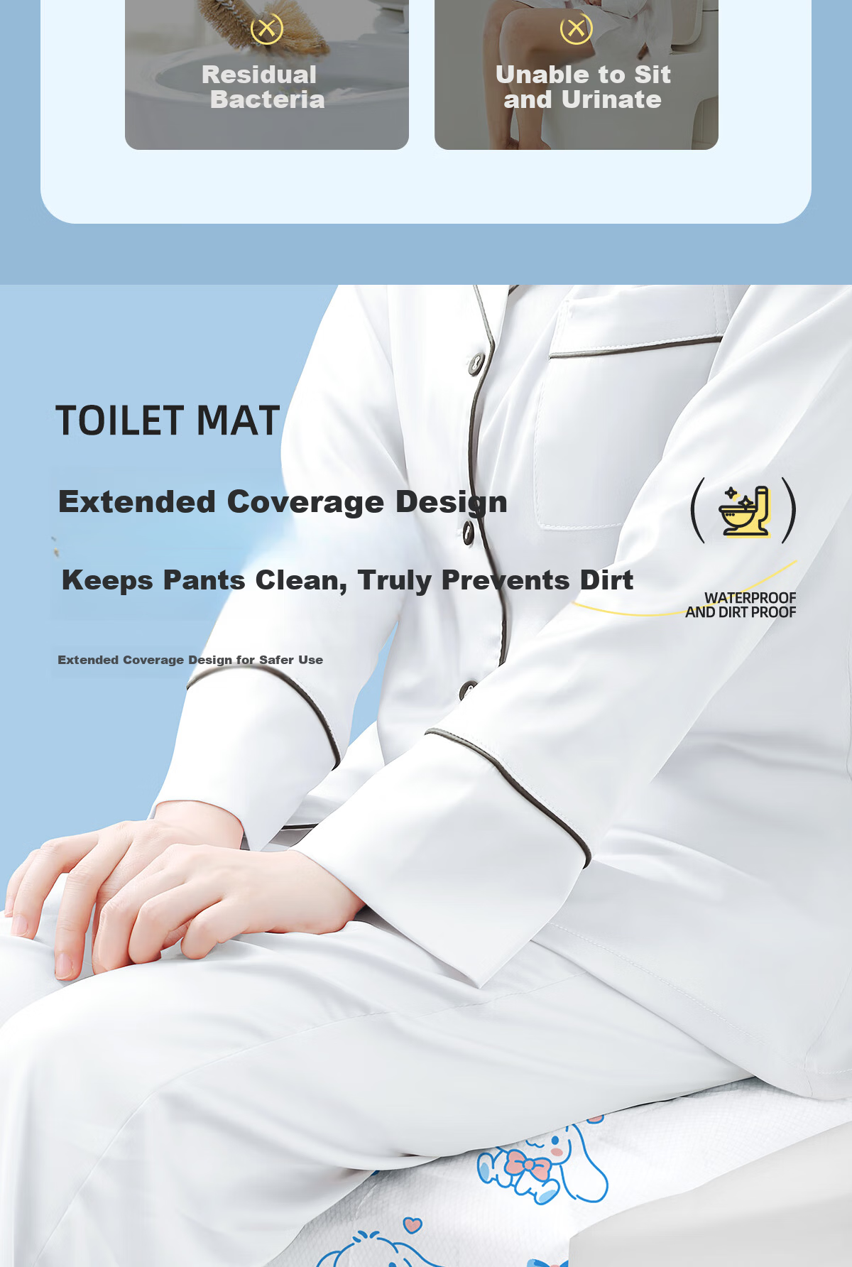 BADIGAO Disposable Full-Coverage Toilet Seat Cover Maternity Commode Pad Travel Hotel Portable Toilet Seat Paper 3