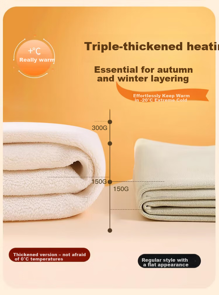 Langsha Youth Thermal Underwear Women Fleece Thickened Winter 10A Antibacterial Heating Lambswool Autumn Shirt and Pants Set 6