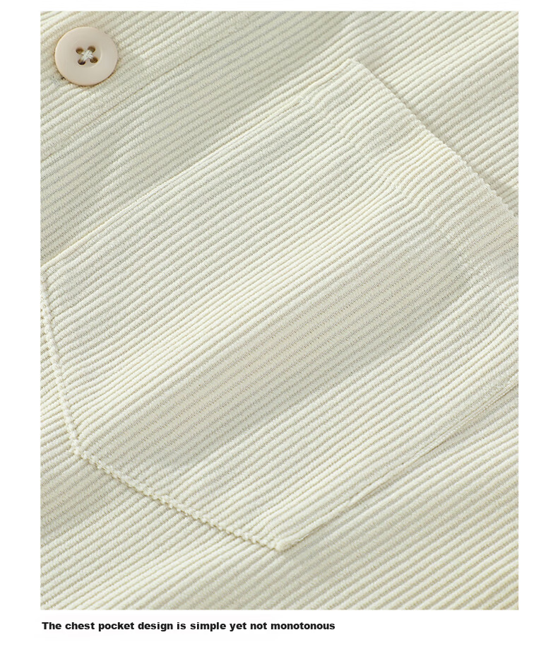 Baleno Men's Long Sleeve Shirt Spring Commuter Versatile Premium Loose Casual Corduroy Business Shirt 10
