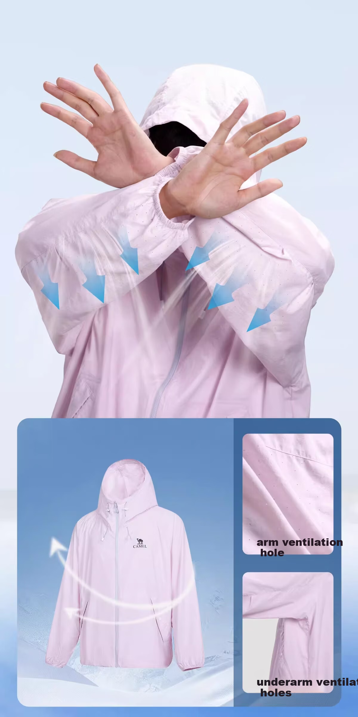 CAMEL Dilireba Same Style Original Yarn Sun Protection Jacket 2026 Spring Summer New Cool Heat-Shielding UV Protection Coat 16