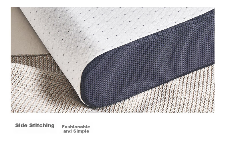 Fuanna Graphene Silicone Pillow Adult Deep Sleep Antibacterial Breathable Cervical Neck Support Pillow Single 56*34*9/12cm 14