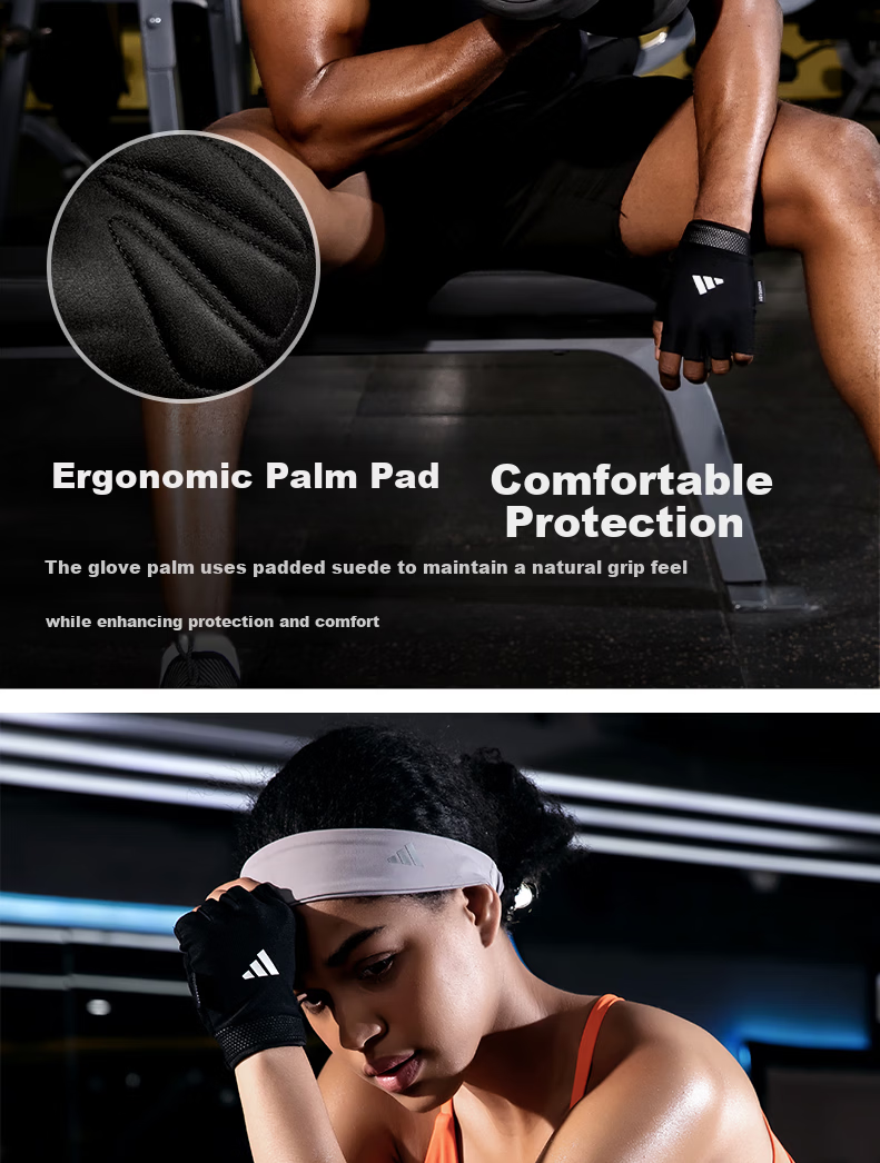 Adidas Fitness Gloves Unisex Sports Cycling Half Finger Training Pull-Up Weightlifting Anti-Slip Climbing Gloves 5