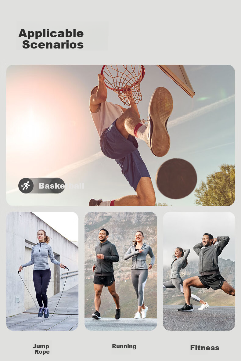 JEEP Knee Pads Sports Unisex Basketball Anti-Collision Running Fitness Breathable Single-Sided Knee Pads Black L 11