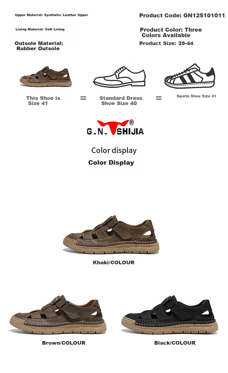 Bull Family Summer New Men's Hollow Breathable Sandals Outdoor Casual Water-Resistant Creek Shoes 4