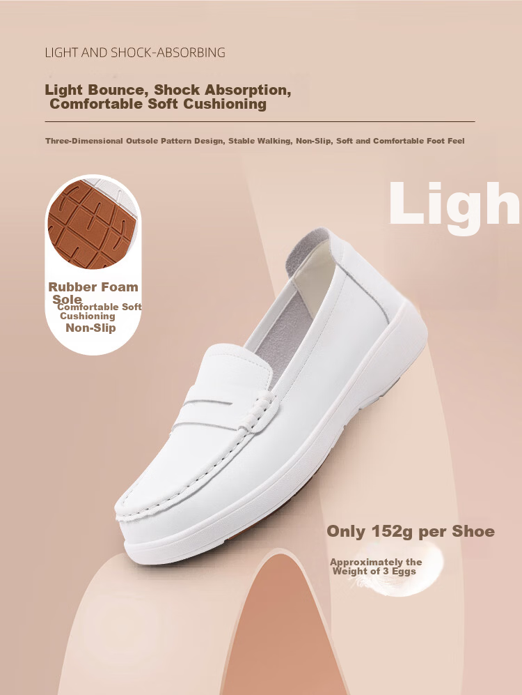 Red Dragonfly Women's Durable Soft-Soled Nurse Shoes Slip-On Lightweight Workplace White Sneakers WTB162431 White Size 36 7