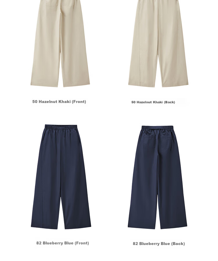 Giordano Women's Loose Fit Pants 2026 Summer New Elastic Cotton Stretch Waist Casual Trousers 05416305 17