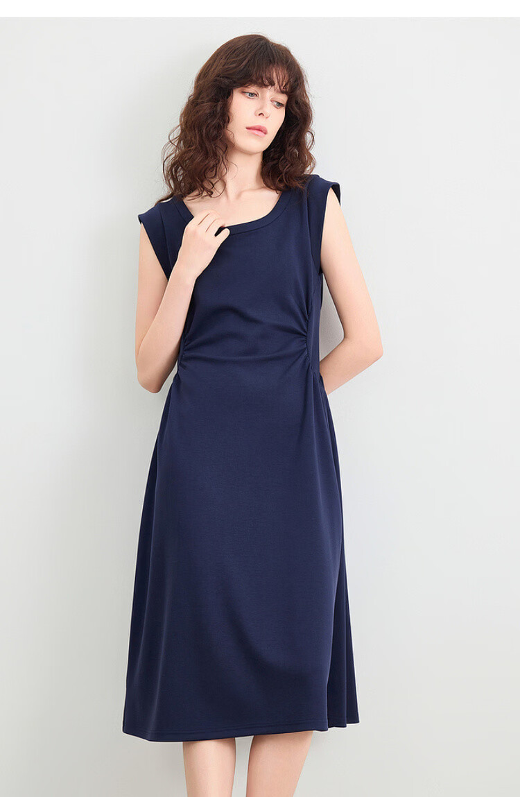 Demana [Cloud Soft Air Layer] Summer Urban Casual Sleeveless Waist Slimming Elegant Mid-Length Dress for Women 16
