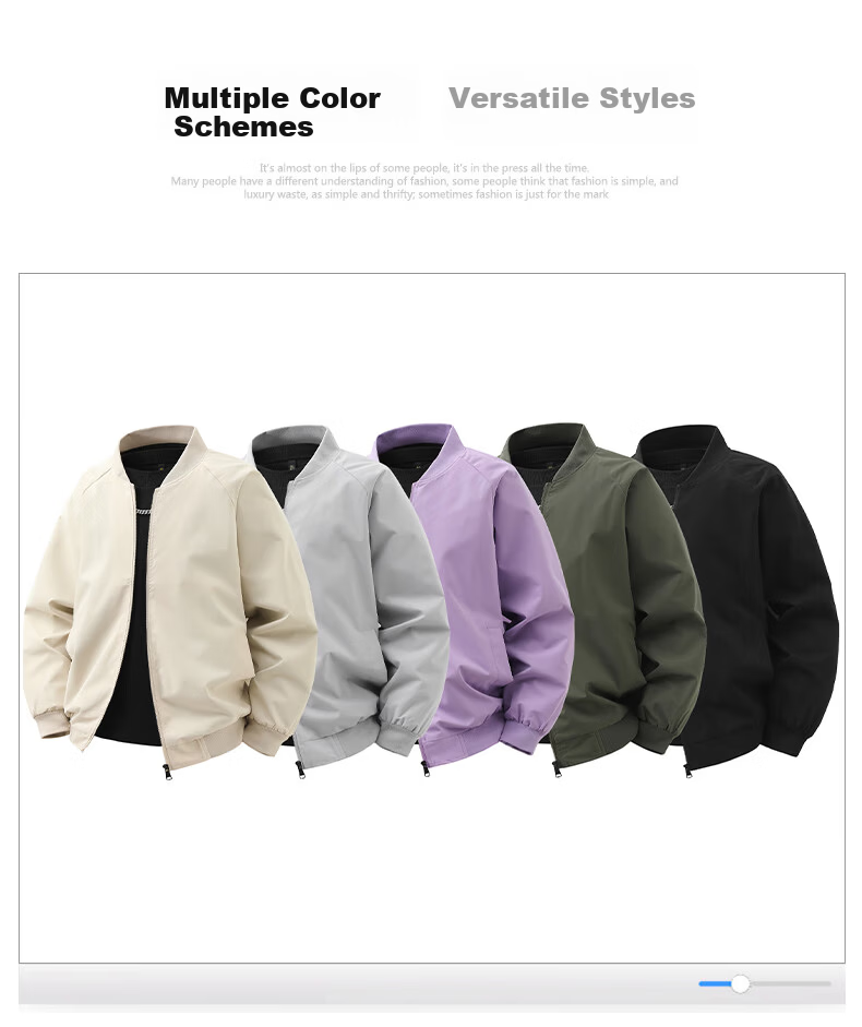 Jeanswest Men's Spring and Autumn Casual Sports Comfortable Loose Jacket Trendy Baseball Collar Outerwear 6