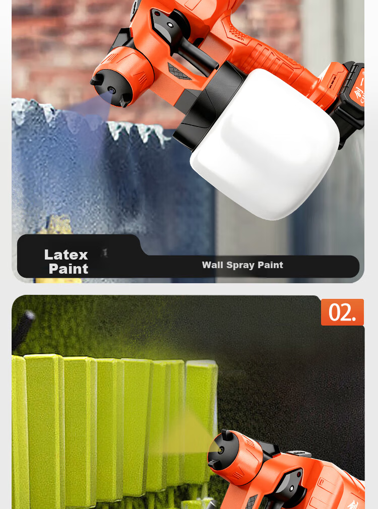 Chuangyi Electric Paint Sprayer Latex Paint Spray Gun Handheld High Atomization Door Coating Sprayer 6