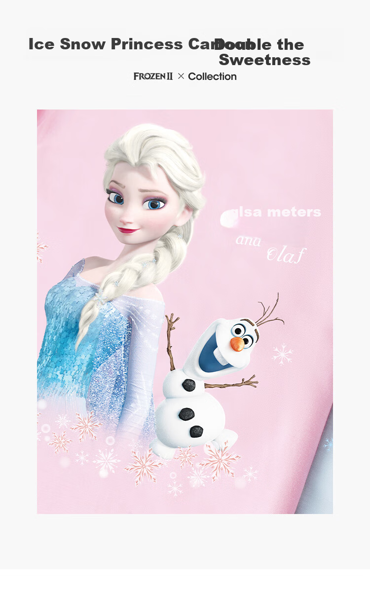 Disney Girls' Elsa Princess Modal Summer Nightgown Ice Silk Children's Pajamas Orange Pink 110 3