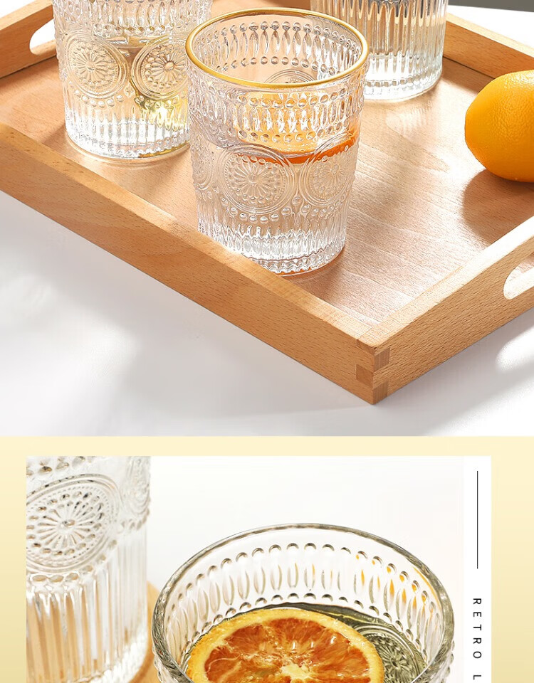 Mongdio Glass Coffee Cup Ice Americano Cup Home Milk Cup Cold Water Cup Ice Latte Cup Cold Drink Glass Cup 300ml 5