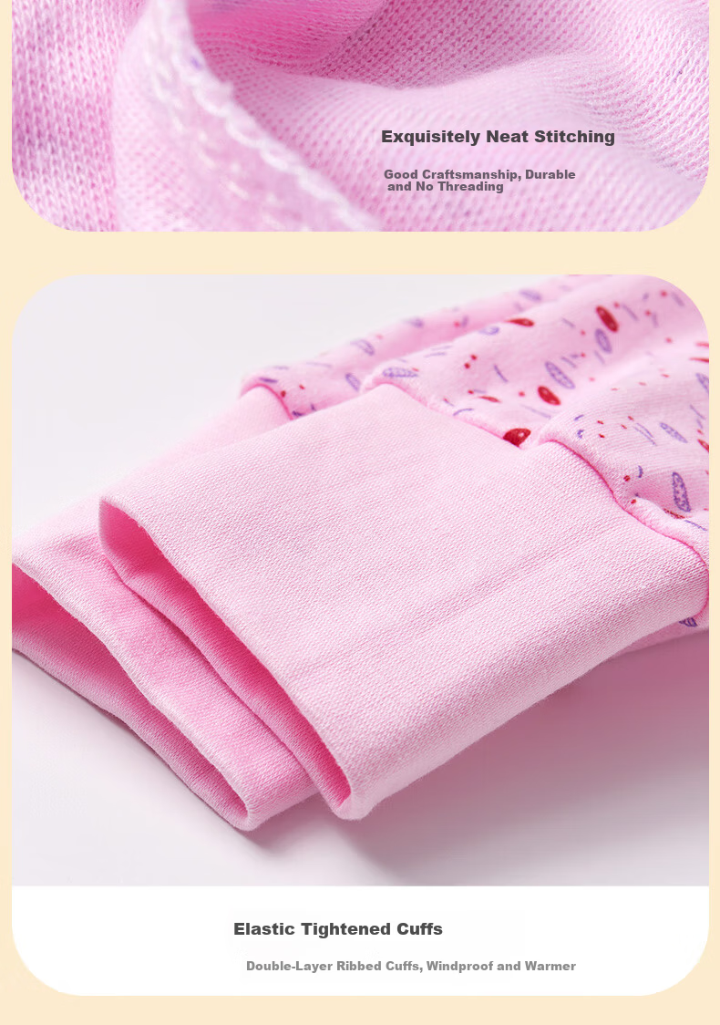 Bejirog 2-Pack Pure Cotton Thermal Pants for Middle-Aged and Elderly Women, Plus Size, Vintage Style, Pink Floral + Blue Floral, 4XL 13