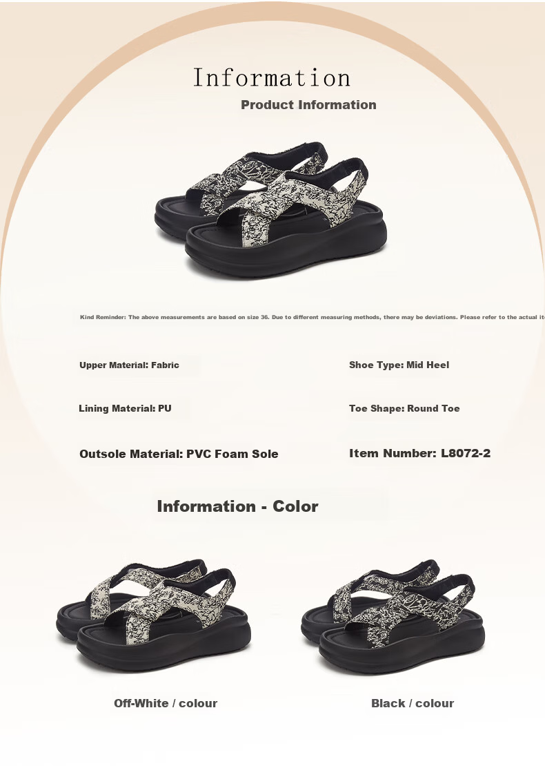 DAPHNE Women's Guofeng Roman Sandals Spring 2026 New Thick-Soled Sporty Beach Shoes with Skirt Matching 2