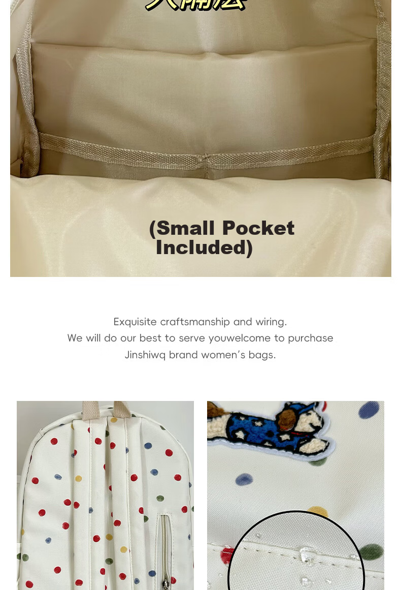 JINSHIWQ Large Capacity School Backpack for Girls, Cute Middle and Primary School Students, Grades 3-6, High-Quality Kids' Shoulder Bag 10