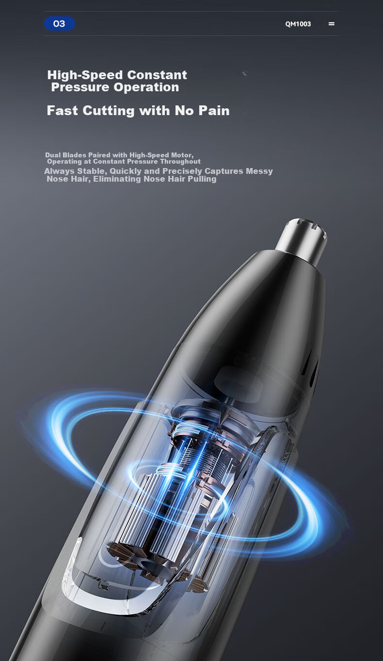 Qiman Electric Nose Hair Trimmer for Men Mini Portable Rechargeable Nose Hair Cutter for Women Waterproof Long Battery Life Men's Gift 8