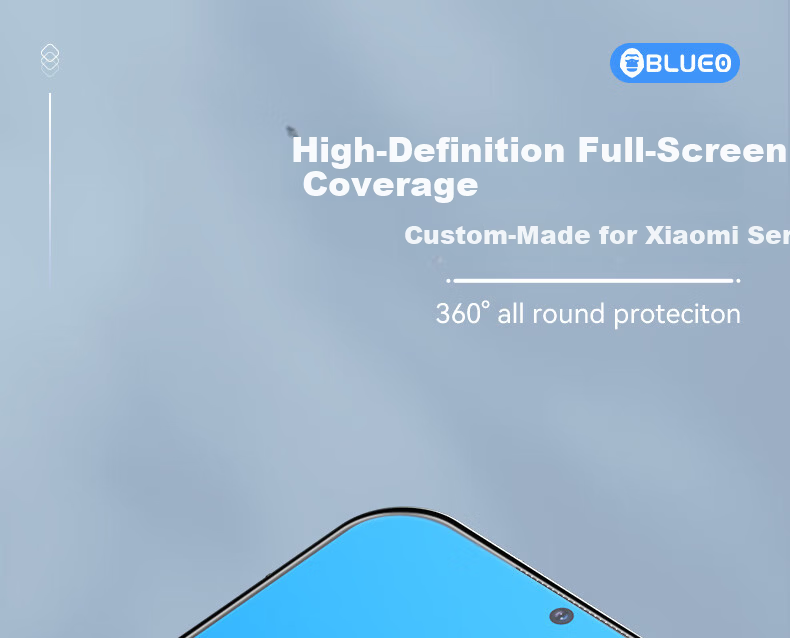 BLUEO Tempered Glass Screen Protector for Xiaomi 17 Pro/17 - HD Anti-Static, Anti-Drop, Dust-Free Phone Film 4