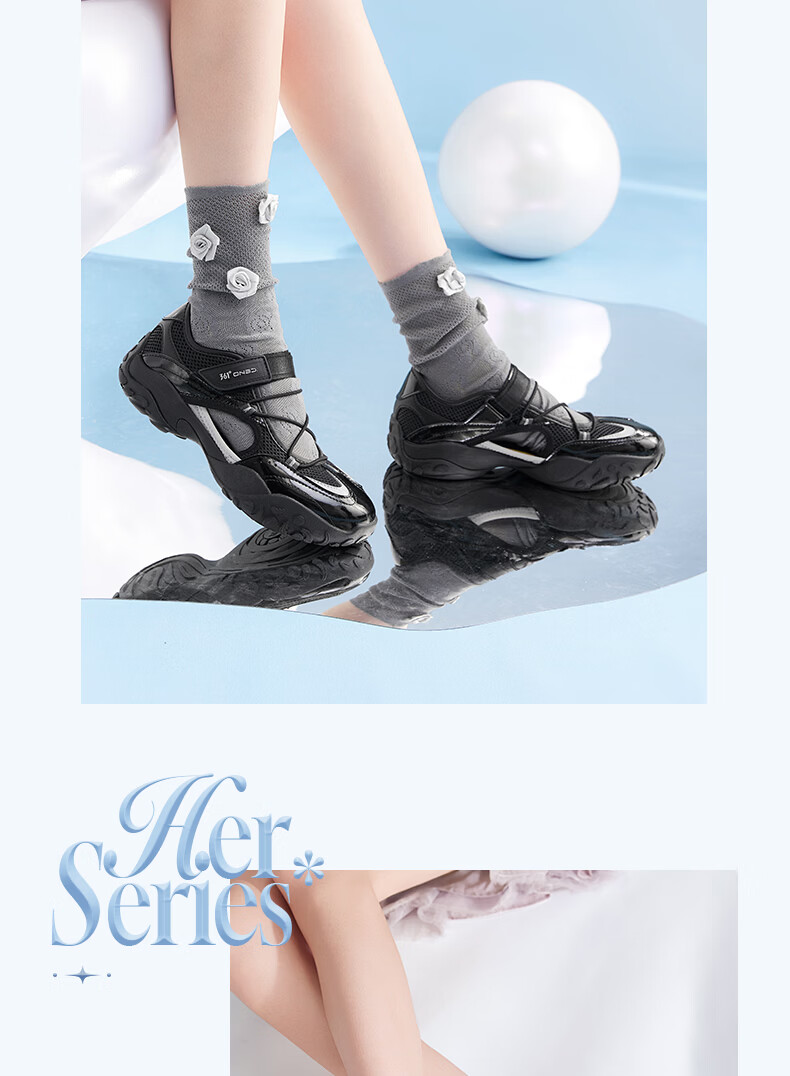 361° Women's Sports Sandals Summer New Ballet Soft Elastic Mary Jane Shoes 682626771-2 16