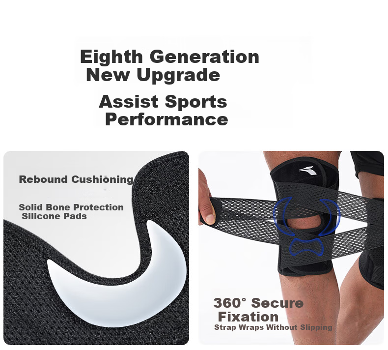361° Knee Brace for Meniscus Injury, Medical Effusion, Sports Ligament Support, Knee Arthritis Protector, Summer Running and Hiking 4